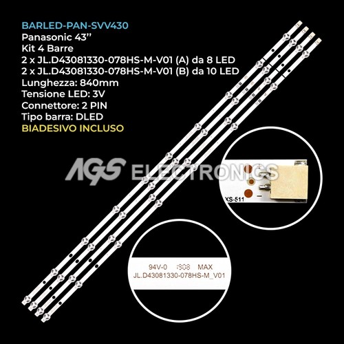 Kit barre strip led - 4, tv